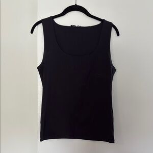 Zara Women's Black Scoop Neck Lycra Tank Top Size Large EUC